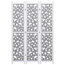 Load image into Gallery viewer, Separè 3 Pannelli Grigio e bianco 105x165 cm in Legno Massello