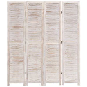 Separè 4 Pannelli Bianco 140x165 cm in Legno