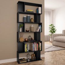 Carica l&#39;immagine nel visualizzatore di Gallery, Libreria/Divisorio Nero 80x24x192 cm in Legno Multistrato
