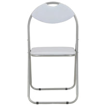 Load image into Gallery viewer, Set 6 pz Sedie da Pranzo Pieghevoli Bianche in Similpelle