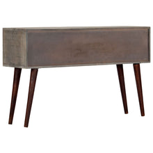 Indlæs billede til gallerivisning Tavolo Consolle Grigio 120x35x75 cm in Massello di Mango Grezzo