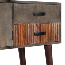 Indlæs billede til gallerivisning Tavolo Consolle Grigio 120x35x75 cm in Massello di Mango Grezzo