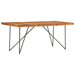 Tavolo da Pranzo 180x90x76 cm in Legno Massello di Acacia