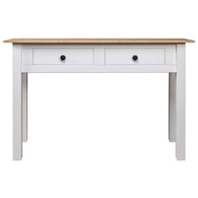 Laden Sie das Bild in den Galerie-Viewer, Tavolo Consolle Bianco 110x40x72 cm Legno Massello Pino Panama