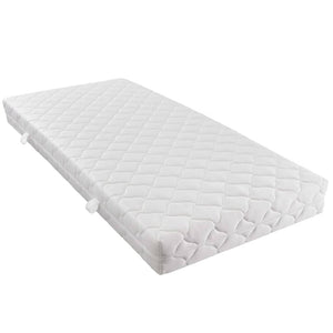 Letto con Materasso Bianco in Similpelle 90x200 cm