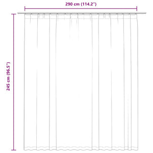 Tenda Oscurante con Ganci Nera 290x245 cm