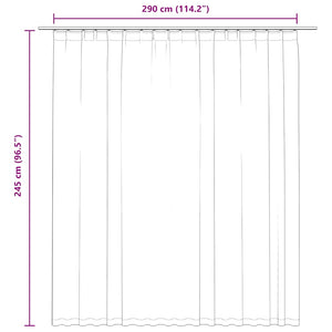 Tenda Oscurante con Ganci Grigia 290x245 cm