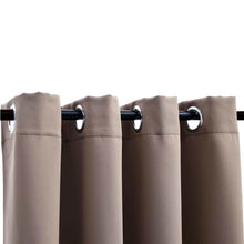 Carica l&#39;immagine nel visualizzatore di Gallery, Tende Oscuranti con Anelli Metallo 2 pz Grigio Talpa 140x225 cm