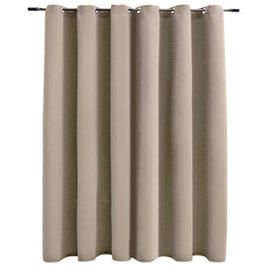 Tenda Oscurante con Anelli in Metallo Beige 290x245 cm