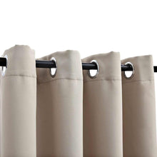 Indlæs billede til gallerivisning Tenda Oscurante con Anelli in Metallo Beige 290x245 cm