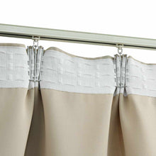 Carica l&#39;immagine nel visualizzatore di Gallery, Tende Oscuranti con Ganci 2 pz Beige 140x175 cm