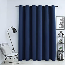 Carica l&#39;immagine nel visualizzatore di Gallery, Tenda Oscurante con Anelli in Metallo Blu 290x245 cm