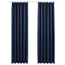 Indlæs billede til gallerivisning Tende Oscuranti con Ganci 2 pz Blue 140x175 cm