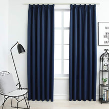 Indlæs billede til gallerivisning Tende Oscuranti con Ganci 2 pz Blue 140x175 cm