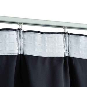 Tende Oscuranti con Ganci 2 pz Antracite 140x245 cm