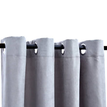 Carica l&#39;immagine nel visualizzatore di Gallery, Tende Oscuranti con Anelli in Metallo 2 pz Grigie 140x225 cm