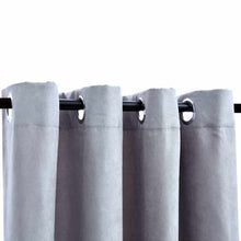Carica l&#39;immagine nel visualizzatore di Gallery, Tende Oscuranti con Anelli in Metallo 2 pz Grigie 140x245 cm