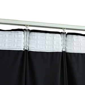 Tende Oscuranti con Ganci 2 pz Nere in Velluto 140x175 cm