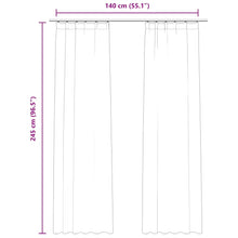 Carica l&#39;immagine nel visualizzatore di Gallery, Tende Oscuranti con Ganci 2 pz Crema in Velluto 140x245 cm