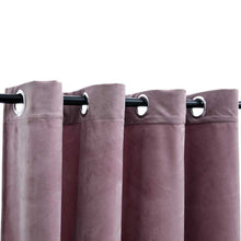 Carica l&#39;immagine nel visualizzatore di Gallery, Tende Oscuranti con Anelli 2pz Rosa Antico in Velluto 140x225cm