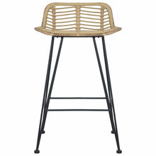 Load image into Gallery viewer, Sedie da Bar 2 pz in Rattan Naturale