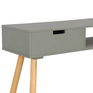 Tavolo Consolle Grigio 80x30x72 cm in Legno Massello di Pino