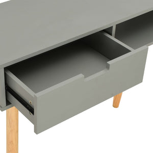 Tavolo Consolle Grigio 80x30x72 cm in Legno Massello di Pino