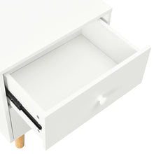 Carica l&#39;immagine nel visualizzatore di Gallery, Comodini 2 pz Bianchi 40x30x50 cm Legno Massello di Pino