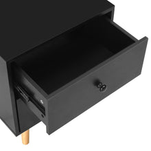 Carica l&#39;immagine nel visualizzatore di Gallery, Comodini 2 pz Neri 40x30x50 cm Legno Massello di Pino