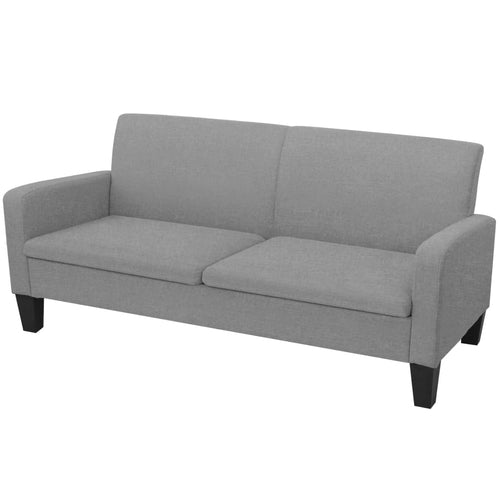 Set 2 Divani in Tessuto Grigio Chiaro