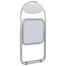 Load image into Gallery viewer, Set 4 pz Sedie da Pranzo Pieghevoli Bianche in Similpelle