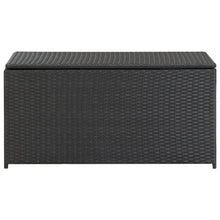 Load image into Gallery viewer, Baule da Giardino in Polyrattan 100x50x50 cm Nero
