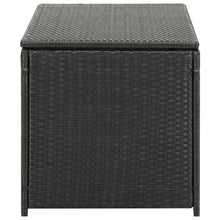 Load image into Gallery viewer, Baule da Giardino in Polyrattan 100x50x50 cm Nero