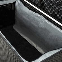 Load image into Gallery viewer, Baule da Giardino in Polyrattan 100x50x50 cm Nero