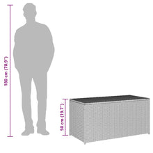 Load image into Gallery viewer, Baule da Giardino in Polyrattan 100x50x50 cm Nero