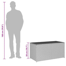 Carica l&#39;immagine nel visualizzatore di Gallery, Baule da Giardino in Polyrattan 100x50x50 cm Grigio