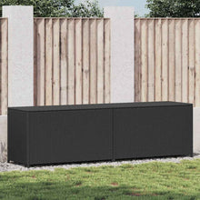 Carica l&#39;immagine nel visualizzatore di Gallery, Baule da Giardino in Polyrattan 200x50x60 cm Nero