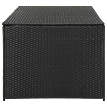 Load image into Gallery viewer, Baule da Giardino in Polyrattan 180x90x70 cm Nero