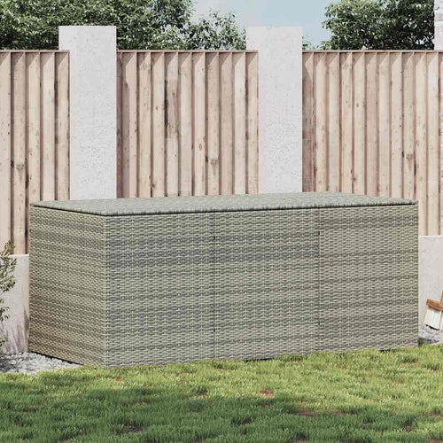 Baule da Giardino in Polyrattan 180x90x70 cm Grigio