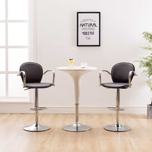 Carica l&#39;immagine nel visualizzatore di Gallery, Sgabelli da Bar con Braccioli 2 pz Marroni in Similpelle