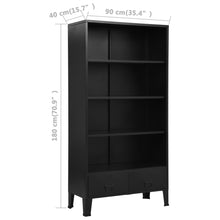 Charger l&#39;image dans la galerie, Libreria Industriale Nera 90x40x180 cm in Acciaio