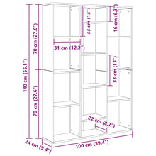 Carica l&#39;immagine nel visualizzatore di Gallery, Libreria/Divisorio Bianco 100x24x140 cm in Legno Multistrato