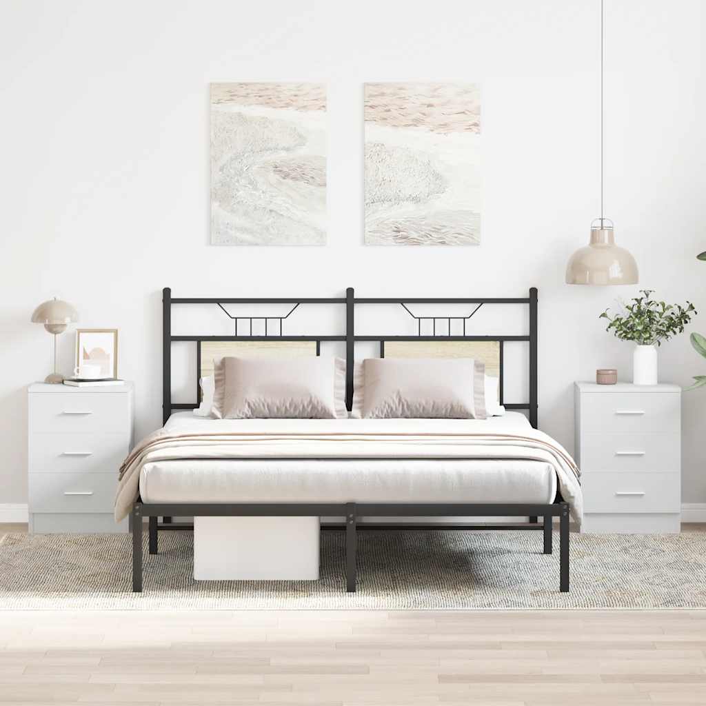 Comodini 2 pz Bianco 38x35x56 cm in Legno Ingegnerizzato