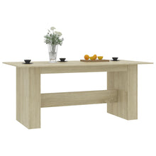 Indlæs billede til gallerivisning Tavolo da Pranzo Rovere Sonoma 180x90x76cm in Legno Multistrato