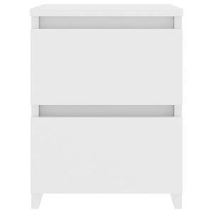 Comodini 2 pz Bianco 30x30x40 cm in Legno Ingegnerizzato