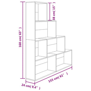 Libreria/Divisorio Rovere Sonoma 155x24x160cm Legno Multistrato