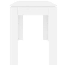 Carica l&#39;immagine nel visualizzatore di Gallery, Tavolo da Pranzo Bianco 120x60x76 cm in Legno Multistrato