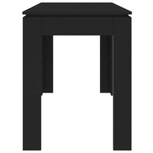 Carica l&#39;immagine nel visualizzatore di Gallery, Tavolo da Pranzo Nero 120x60x76 cm in Legno Multistrato