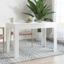 Carica l&#39;immagine nel visualizzatore di Gallery, Tavolo da Pranzo Bianco Lucido 120x60x76 cm Legno Multistrato