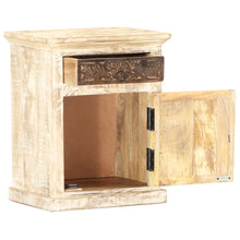 Load image into Gallery viewer, Mobiletto Bianco 40x30x50 cm in Legno Massello di Mango